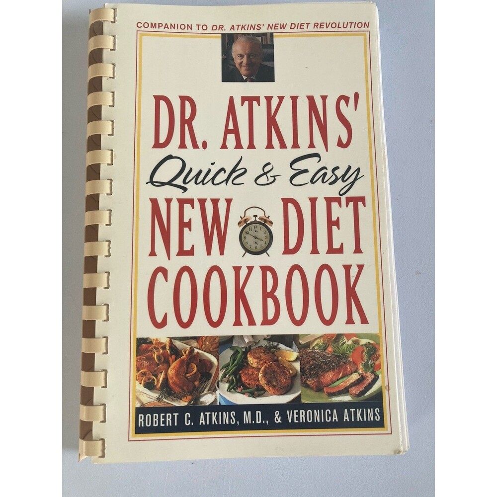 Dr. Atkins' Quick & Easy New Diet Cookbook 1997 Recipes Good Condition Spiral